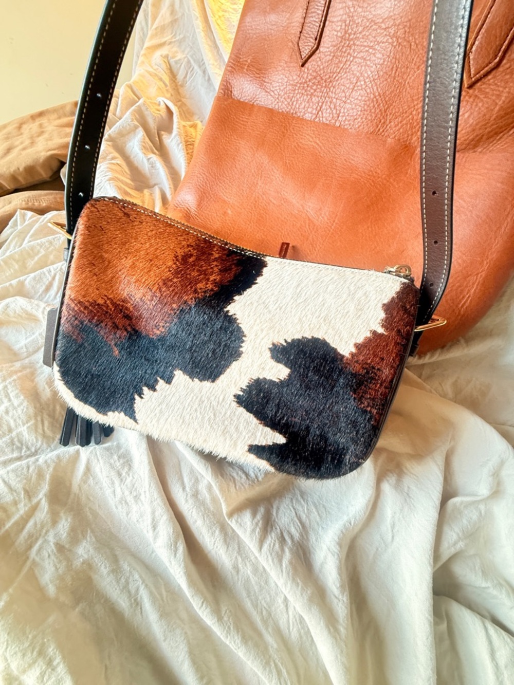 Coach Outlet Kailey Shoulder Bag With Cow Print And Tassel - Picture 4 of 6